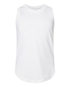 LAT 2692 Girls’ Relaxed Fine Jersey Tank – White