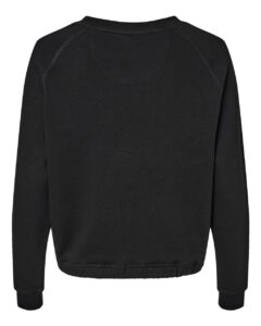 LAT 3528 Women’s Relaxed Boxy Crewneck Sweatshirt – Black (back)