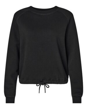 LAT 3528 Women’s Relaxed Boxy Crewneck Sweatshirt – Black
