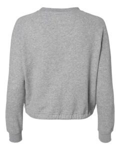 LAT 3528 Women’s Relaxed Boxy Crewneck Sweatshirt – Heather (back)