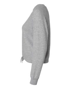 LAT 3528 Women’s Relaxed Boxy Crewneck Sweatshirt – Heather (side)