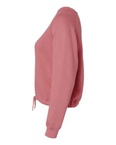 LAT 3528 Women’s Relaxed Boxy Crewneck Sweatshirt – Mauvelous (side)