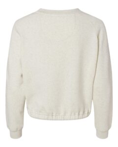 LAT 3528 Women’s Relaxed Boxy Crewneck Sweatshirt – Natural Heather (back)