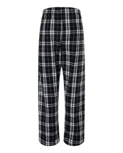 Boxercraft BW6620 Women’s Haley Flannel Pants – Black/ White (back)