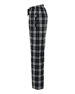 Boxercraft BW6620 Women’s Haley Flannel Pants – Black/ White (side)