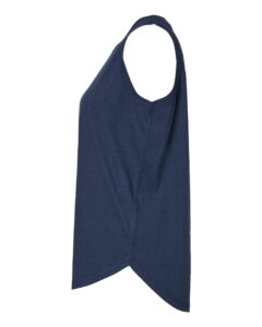 LAT 3592 Women’s Relaxed Fine Jersey Tank – Denim (side)