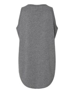 LAT 3592 Women’s Relaxed Fine Jersey Tank – Granite Heather (back)