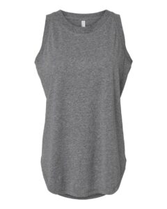 LAT 3592 Women’s Relaxed Fine Jersey Tank – Granite Heather