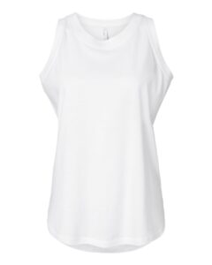 LAT 3592 Women’s Relaxed Fine Jersey Tank – White
