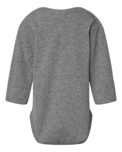 Rabbit Skins 4421 Infant Fine Jersey Long Sleeve Bodysuit – Granite Heather (back)