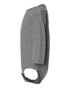 Rabbit Skins 4421 Infant Fine Jersey Long Sleeve Bodysuit – Granite Heather (side)