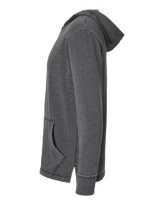 LAT 6936 Unisex Vintage Wash Hoodie Sweatshirt – Washed Black (side)