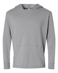 LAT 6936 Unisex Vintage Wash Hoodie Sweatshirt – Washed Grey