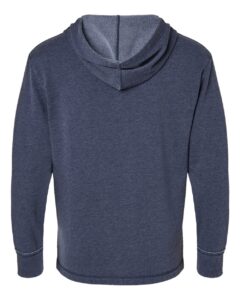 LAT 6936 Unisex Vintage Wash Hoodie Sweatshirt – Washed Navy (back)