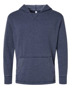LAT 6936 Unisex Vintage Wash Hoodie Sweatshirt – Washed Navy
