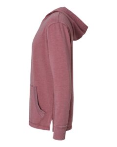 LAT 6936 Unisex Vintage Wash Hoodie Sweatshirt – Washed Rouge (side)