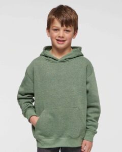 LAT 2296 Youth Hoodie Sweatshirt – Bamboo Blackout (on model)
