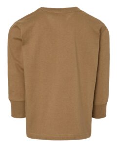 Rabbit Skins 3302 Toddler Fine Jersey Long Sleeve Tee – Coyote Brown (back)