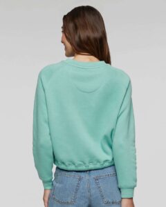 LAT 3528 Women’s Relaxed Boxy Crewneck Sweatshirt – Saltwater (on model back)