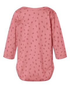Rabbit Skins 4421 Infant Fine Jersey Long Sleeve Bodysuit – Mauvelous Spot (back)