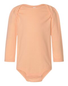 Rabbit Skins 4421 Infant Fine Jersey Long Sleeve Bodysuit – Peachy