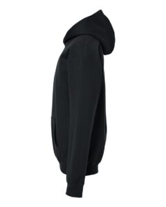 Gildan SF500B Youth Softstyle® Midweight Hooded Sweatshirt – Black (side)