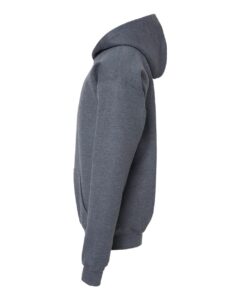 Gildan SF500B Youth Softstyle® Midweight Hooded Sweatshirt – Dark Heather (side)