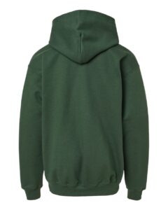 Gildan SF500B Youth Softstyle® Midweight Hooded Sweatshirt – Forest Green (back)