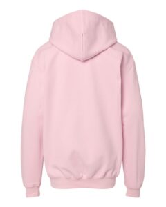 Gildan SF500B Youth Softstyle® Midweight Hooded Sweatshirt – Light Pink (back)
