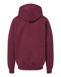 Gildan SF500B Youth Softstyle® Midweight Hooded Sweatshirt – Maroon (back)