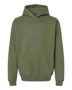 Gildan SF500B Youth Softstyle® Midweight Hooded Sweatshirt – Military Green