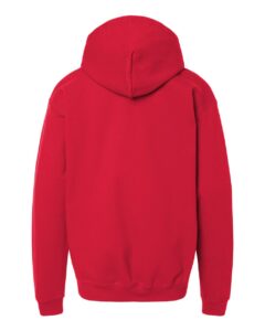 Gildan SF500B Youth Softstyle® Midweight Hooded Sweatshirt – Red (back)