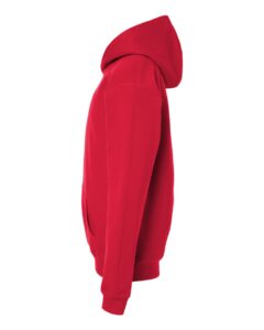 Gildan SF500B Youth Softstyle® Midweight Hooded Sweatshirt – Red (side)