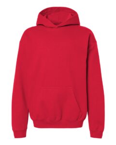 Gildan SF500B Youth Softstyle® Midweight Hooded Sweatshirt – Red