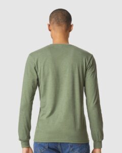 Gildan 64440CVC Unisex Softstyle® CVC Long Sleeve T-Shirt – Cactus (on model back)