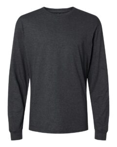 Gildan 64440CVC Unisex Softstyle® CVC Long Sleeve T-Shirt – Pitch Black Mist