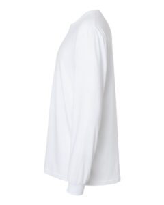 Gildan 64440CVC Unisex Softstyle® CVC Long Sleeve T-Shirt – White (side)