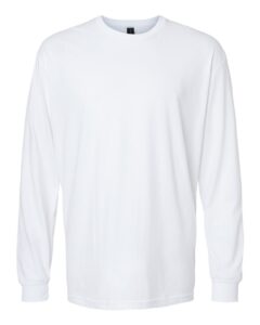 Gildan 64440CVC Unisex Softstyle® CVC Long Sleeve T-Shirt – White