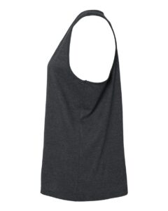 Gildan 64220LCVC Women’s Softstyle® CVC Racerback Tank Top – Pitch Black Mist (side)