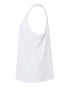 Gildan 64220LCVC Women’s Softstyle® CVC Racerback Tank Top – White (side)