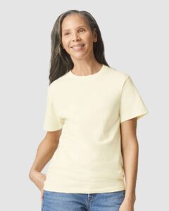 Gildan H000 Unisex Hammer™ T-Shirt – Off White (on model)
