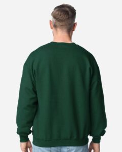 Gildan 18000 Unisex Heavy Blend™ Crewneck Sweatshirt – Fan Dark Green (on model back)