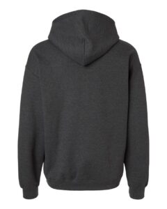 Gildan 18500 Unisex Heavy Blend™ Hooded Sweatshirt – Fan Charcoal Heather (back)
