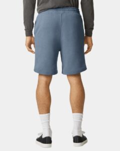 Comfort Colors 1468 Unisex Garment-Dyed Lightweight Sweat Shorts – Blue Jean (on model back)