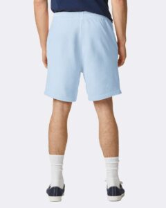Comfort Colors 1468 Unisex Garment-Dyed Lightweight Sweat Shorts – Hydrangea (on model back)