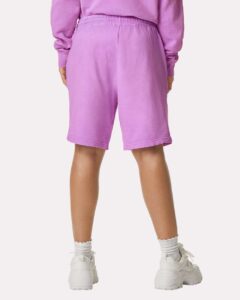 Comfort Colors 1468 Unisex Garment-Dyed Lightweight Sweat Shorts – Neon Violet (on model back)