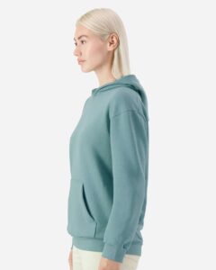 American Apparel RF498 Unisex ReFlex Fleece Hoodie Sweatshirt – Arctic (on model side)