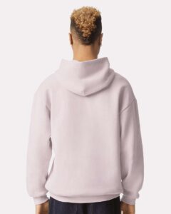 American Apparel RF498 Unisex ReFlex Fleece Hoodie Sweatshirt – Blush (on model back)
