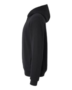 American Apparel RF497 Unisex ReFlex Fleece Full-Zip Hoodie Sweatshirt – Black (side)