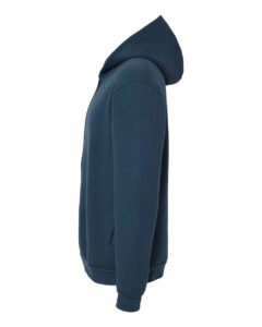 American Apparel RF497 Unisex ReFlex Fleece Full-Zip Hoodie Sweatshirt – Sea Blue (side)